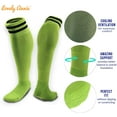 thumbnail image 2 of Lovely Annie Men's 2 Pairs Knee High Sports Socks for Baseball/Soccer/Lacrosse 003 M(Green), 2 of 5