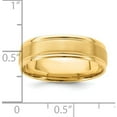 thumbnail image 3 of 14K Yellow Gold Standard Comfort Fit Brush Satin Fancy Band (Size 7) Made In United States yb109s-7, 3 of 5