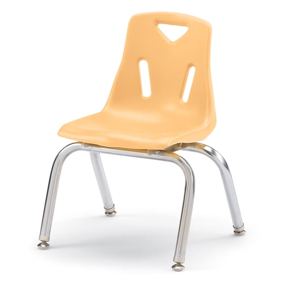 Stacking Chair with Chrome-Plated Legs - 12" Ht - Camel