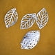 thumbnail image 3 of 100 Piezas de Hojas de árbol Perforadas, Colgante con , Fabricación de Joyas, Accesorios de Bricolaje Blanco plateado, 3 of 9