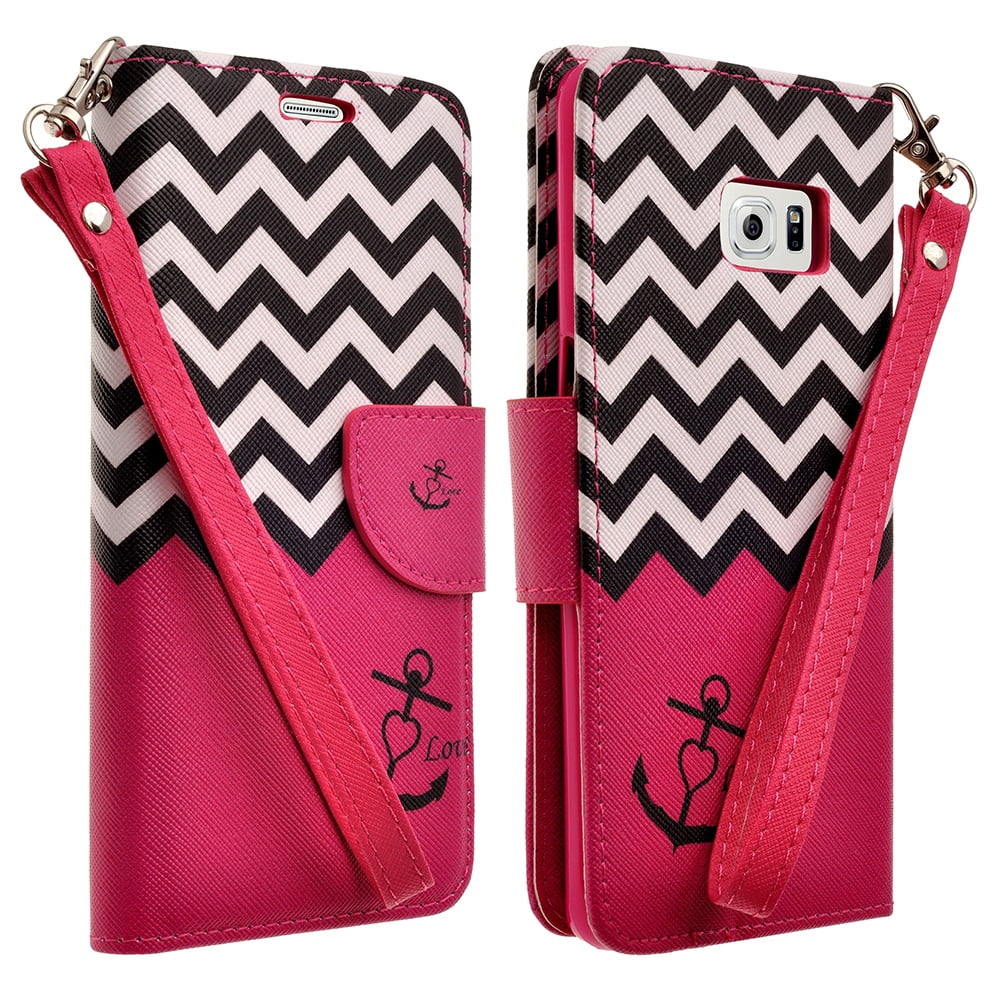SumacLife Design Portfolio Wallet case Specifically Designed for Samsung Galaxy S6 Edge Plus