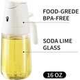 thumbnail image 4 of KKFEN-2 in 1 Oil Sprayer and Dispenser - 16oz BPA-Free Glass Olive Oil spray bottle for Cooking, Air Fryer, BBQ, Healthy Salad & Non-Stick Pans, Green, 4 of 4