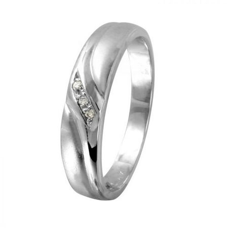 Foreli 0.03CTW Diamond 10k White Gold Ring