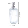 thumbnail image 4 of Unique Bargains 1 Pc Elegant Vertical Pattern Soap Pump Dispenser for Bathroom 16.9oz Clear Silver Tone, 4 of 6