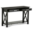 thumbnail image 3 of SIMPLIHOME Kitchener Table Console Contemporaine Moderne en Bois Massif de 47 Pouces de Large pour Entrée, en Brun Hickory, avec Rangement, 2 Tiroirs et 1 Tablette, pour le Salon, l'Entrée et la Chambre, 3 of 5