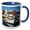 Blue/White, variant on 3drose, Denmark, Faroe Islands, Torshavn. Capital City Faroes. Old Town Port., 11oz Two-tone Blue Mug