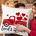 thumbnail image 5 of Puntoco Valentine'S Day Pillowcovers 18X18 Inch Peach-Skin-Like Cloth Pillowcase Valentine'S Day Decor for Sofa Couch, 5 of 5