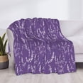 thumbnail image 3 of Naloa Lavender Flowers Flannel Blankets - Thick and Warm Blanket for Winter, Soft Fuzzy Plush King Blanket for All Seasons40"x30", 3 of 6
