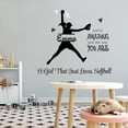 thumbnail image 2 of Personalized Name Sports Wall Decal Girl Playing with Softball Custom Name Bedroom Wall Decal for boys and girls Softball A Girl that Just Loves Softball Themed Kids Room Décor - Size: 30 In x 27 In, 2 of 5