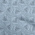 thumbnail image 1 of oneOone Rayon Turquoise Blue Fabric Abstract Floral Leaf With Stripes Sewing Craft Projects Fabric Prints By Yard 56 Inch Wide, 1 of 4