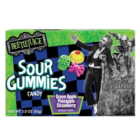 Flix Candy Beetlejuice Sour Gummy Candy, 3 oz Theater Box, Halloween Treats