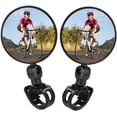 thumbnail image 1 of 2pcs Bike Mirrors, Riding Adjustable Swivel Handlebar Mount Plastic Convex Mirror for Mountain Road Bikes, 1 of 5