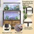 thumbnail image 4 of Fish Tank Stand, Aquarium Stand with Drawer, Power Outlet, Heavy Duty Metal Frame, for Fish Tank, Turtle & Reptile Terrarium, 4 of 18