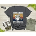 thumbnail image 2 of I Hate Everyone But Caffeine Helps Funny Sarcastic Angry Cat T-Shirt Angry Cat Lover Gift T Shirt for Men Women Kids Boys Girls Tshirt, 2 of 8