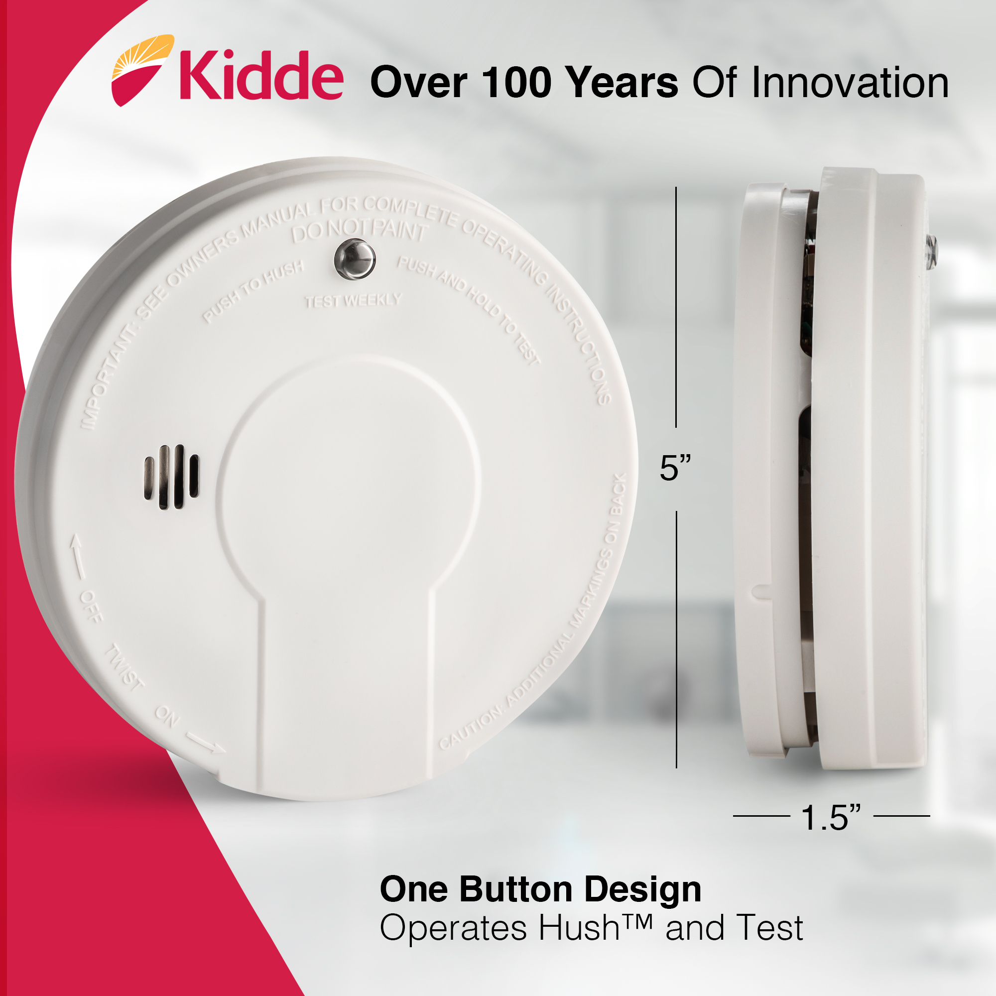 Kidde Battery-Operated Photoelectric Smoke Alarm P9050 - image 5 of 8
