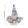 thumbnail image 5 of Jollup The Quilted Witch Hat, Handcrafted Folk Art Vintage Halloween Hat, Prairie Patchwork Costume Headpiece, 5 of 12