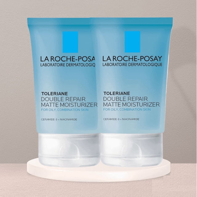 La Roche-Posay Tolerianae Double Repair - Hidratante facial mate para piel grasa, 75 ml