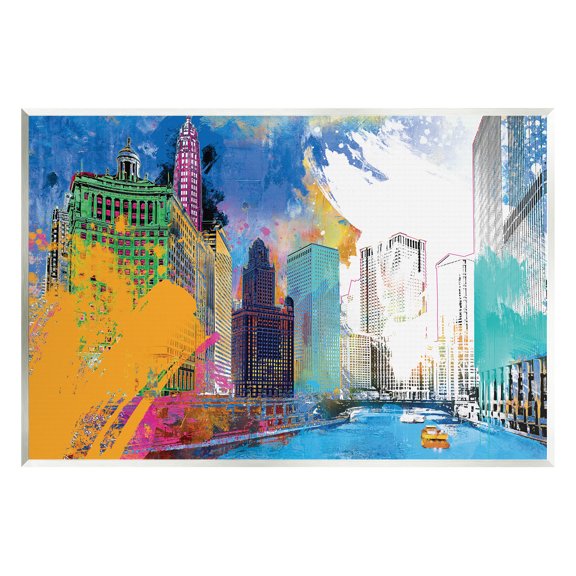 Stupell Industries Urban City Buildings Collage Graphic Art Unframed Art Print Wall Art, Design by Porter Hastings