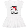 thumbnail image 3 of Inktastic Moooy Christmas with Cute Holstein Cow and Snowflakes Girls Toddler Dress, 3 of 5
