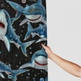 thumbnail image 3 of Shiartex Shark Shower Curtain Ocean Animal Fish Sea Marine Life Underwater Wildlife Kids Boys Fabric Bathroom Curtain Set with Hooks 36x72, 3 of 7