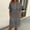 Dark Gray, variant on QUNYINEY Midi Womens Dresses Summer A Line Short Sleeve Sundress with Pockets Solid Loose Fit V Neck Button Dresses