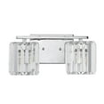 thumbnail image 6 of JONATHAN Y Coco Prism Vintage 13.5" 2-Light Metal/Glass Classic Glam LED Vanity Light, Chrome, 6 of 8