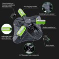 thumbnail image 4 of Aspersor de jardín, rotación de 360°, 3 brazos, sistema de riego automático para césped de gran superficie, conexión rápida impermeable, 4 of 5