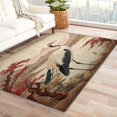 thumbnail image 1 of Japanese Rugs for Bedroom - 4x6 Rug - Crane Rug - Japanese Crane Area Rug - Oriental Bird Rugs - Asian Style Carpet S-&197, 1 of 7