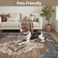 thumbnail image 3 of SIXHOME 8'x10' Area Rug Washable Retro Living Room Bedroom Carpet Soft Floral Distressed Indoor Rug Blue, 3 of 8