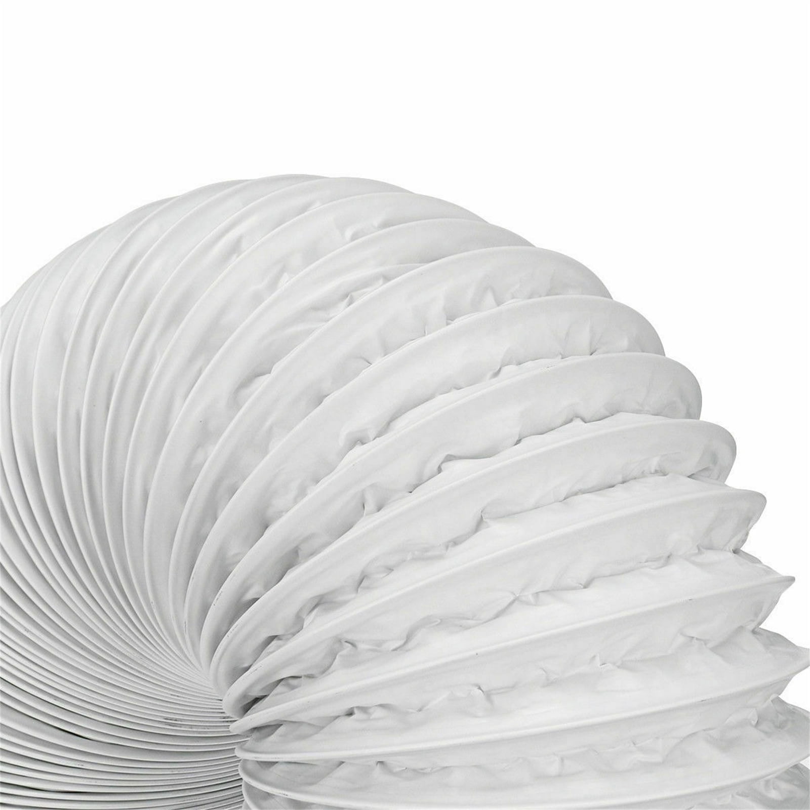 Portable Air Conditioner Exhaust Hose 600CM Flexible Aluminum Dryer Vent Ducting HVAC Ventilation White