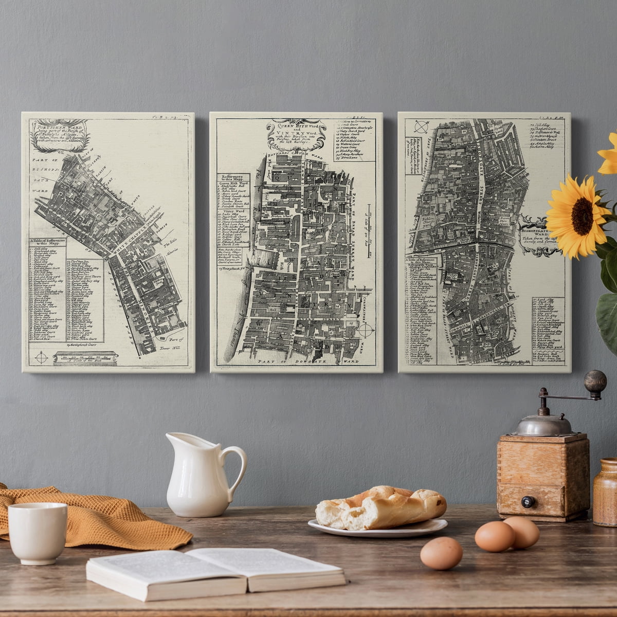 Quays of London III Premium Gallery Wrapped Canvas - Ready to Hang - 32 x 48 Each