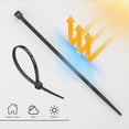 thumbnail image 5 of 100PCS Black Nylon Cable Ties 200mm×4.8mm Multi-Purpose For Home Storage, Outdoor Cable Management, Fencing, Hanging Items, Etc., 5 of 7