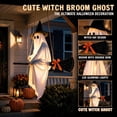thumbnail image 2 of Clearance Halloween Decorations Outdoor， 6FT Large Hanging Swing Ghost Decorations with Remote Control String Lights & Upgraded Sheet, Scary Ghost Halloween Party Decor Outside（A）, 2 of 4