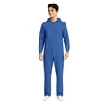 thumbnail image 5 of ZHOGXU Hooded Jumpsuits Unisex Zipper Front Bodysuit Cozy Lightweight Hoodie Rompers Loungewear,Dark Blue,XXXXL, 5 of 9