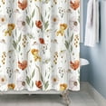 thumbnail image 5 of Watercolor Floral Shower Curtain Wildflowers Fabric Bath Curtains Rustic Bathroom Decor with Hooks 72Wx72L Inch, 5 of 5