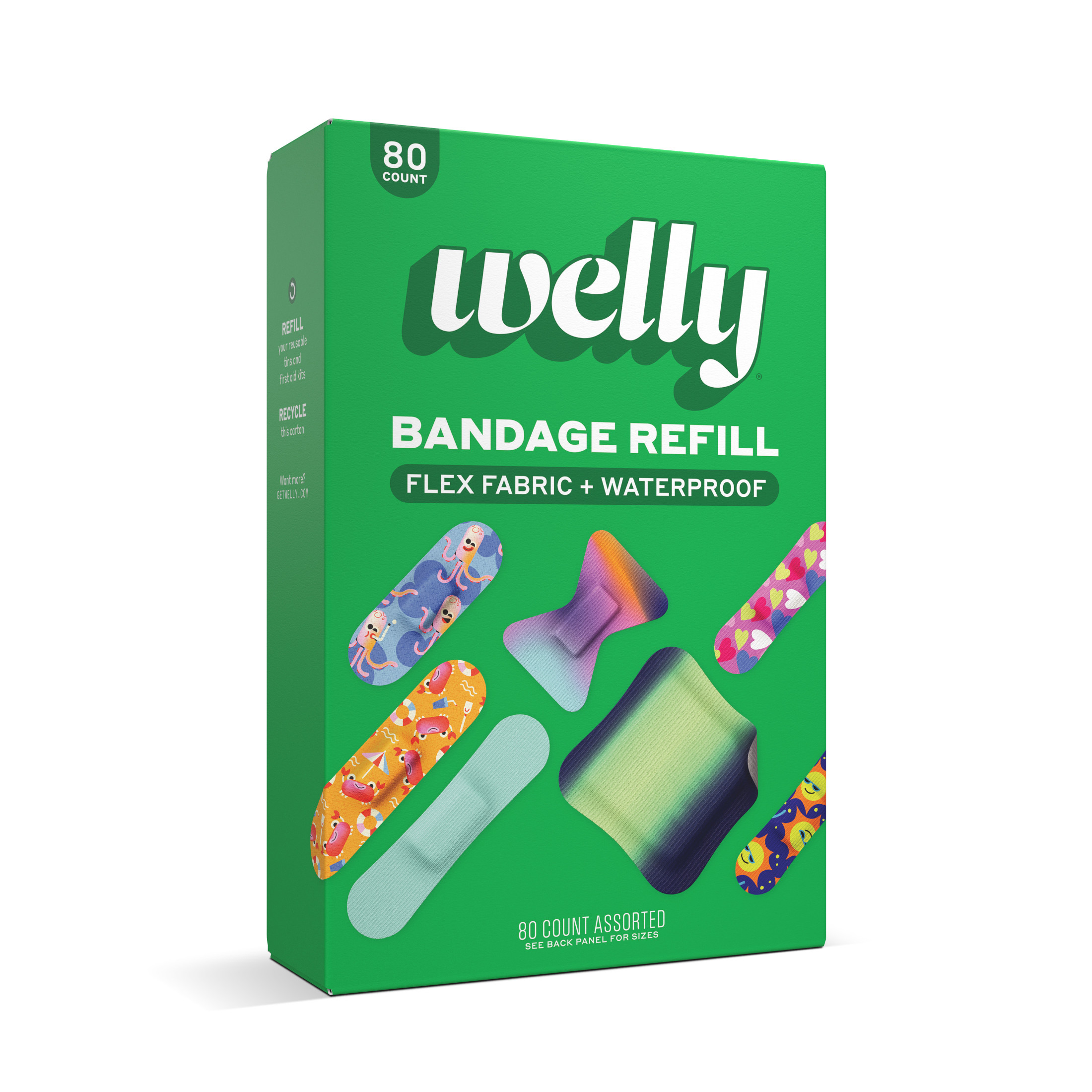 Welly Flex Fabric Bandages Assorted Patterns Family Pack 80 Count photo 5
