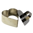 thumbnail image 1 of Molde de anillo para pastel de Mousse de acero inoxidable DIY, cortador de galletas con capa de forma cuadrada redonda y corazón de flores Herramientas y accesorios para hornear en forma de corazon Cateissary JJ21436-04, 1 of 4