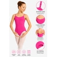thumbnail image 2 of Girls Camisole Ballet Leotard, Adjustable Straps, Full Front Lining, Soft Cotton Dancewear for Ballet & Gymnastics, 2 of 6