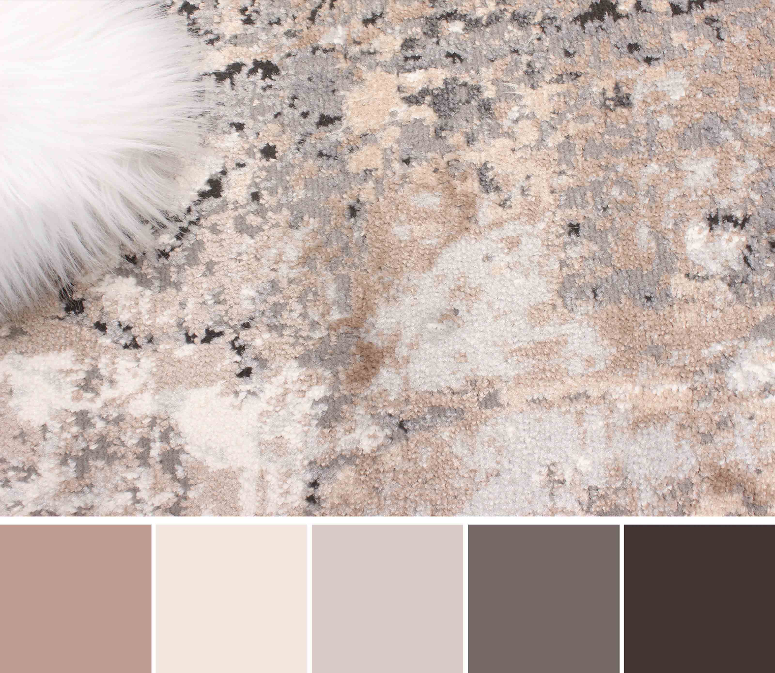 ECARPET Tapis Contemporain/Moderne Bronte pour Salon, Chambre, Salle A Manger, Entrée, Couloir et Plus Encore.