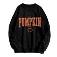 thumbnail image 5 of XINPING Pumpkin Season Sweatshirt Women Fall Crewneck Halloween Shirt Graphic Long Sleeve Thanksgiving Pullover Top Relaxed Fit Casual Hoodless Tops, 5 of 5