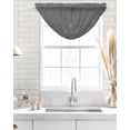 thumbnail image 4 of Waterfall Valances for Windows, Pure Dark Grey Kitchen Sheer Valance Curtains, Simple Solid Color Rod Pocket Elegant Swag Valances for Living Room Bedroom, 47.2"x38.5", 2 Panel, 4 of 8