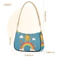 thumbnail image 3 of FORMRS Womens Shoulder Bag with Chain Strap Clutch Purse Cute Tote Handbag, Rainbow with Stars, 3 of 7