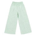 thumbnail image 5 of Splozh Straight Pants for Girls Fashion Girls Casual Wide Leg Pants Lightweight Summer Loose Smocked High Waisted Pants,Light Green,6-7 Years, 5 of 5