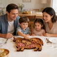 thumbnail image 2 of hulanddfd Highlands Cow Wooden Charcuterie Board, Farmhouses Serving Tray with Compartments for Cheese Meats Fruit Dining Table Centerpiece for Easter Valentine's Day Housewarmings Birthday Party, 2 of 7