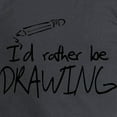 thumbnail image 3 of CafePress - I'd Rather Be Drawing Long Sleeve T Shirt - Long Sleeve Dark T-Shirt, 3 of 4