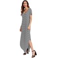 thumbnail image 3 of Women's V Neck Side Pockets Split Hem Beach Long Maxi Dress, 3 of 5