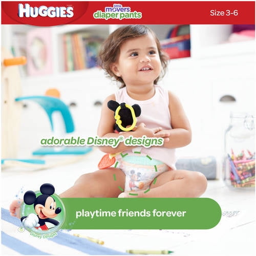 HUGGIES Little Movers Slip On Diaper Pants Size 3 Walmart