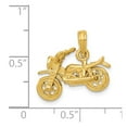 thumbnail image 4 of 14K Yellow Gold Charm Pendant Men'S 15 mm 19 3-D Moveable Motorcycle, 4 of 5