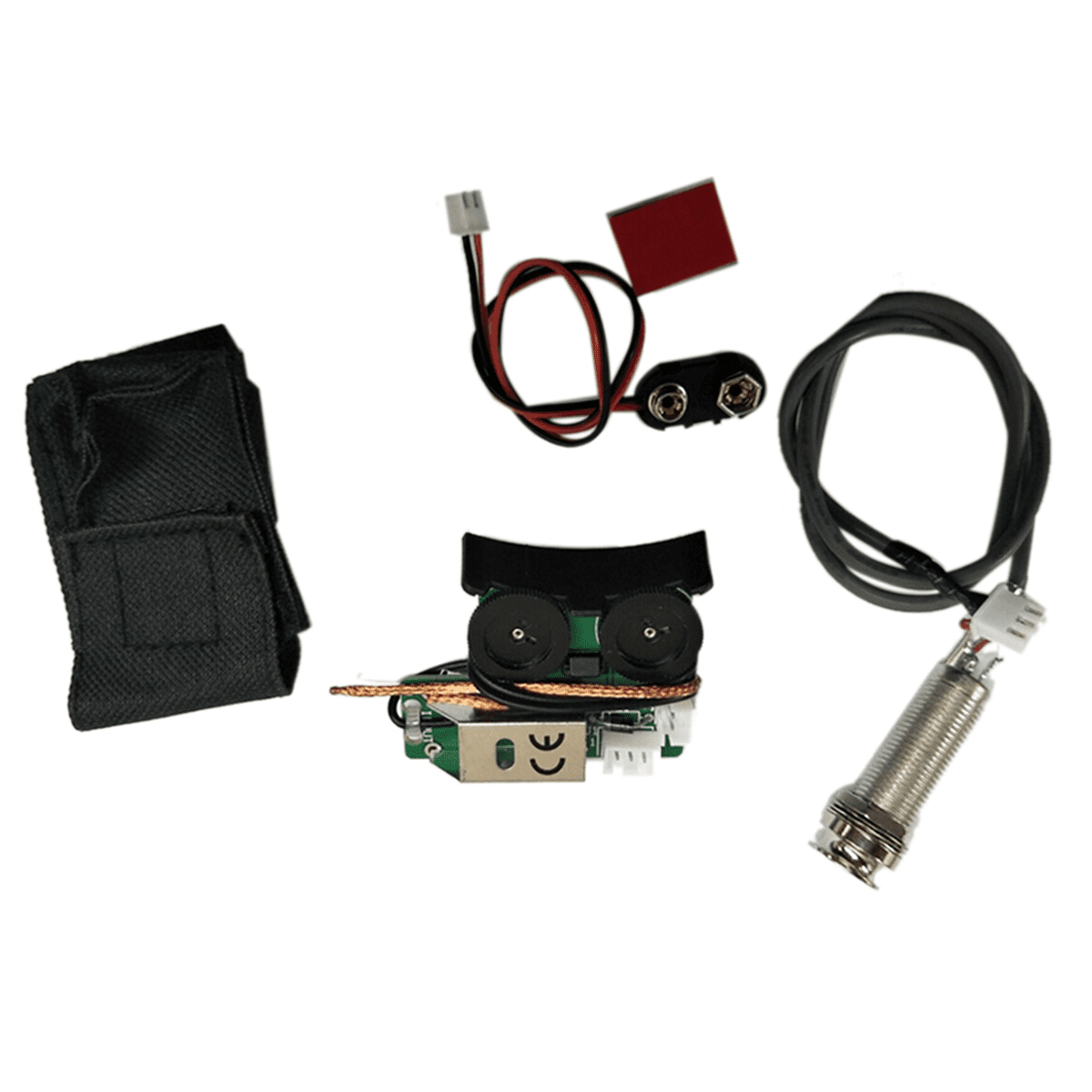 4X Under Saddle Piezo Pickup Onboard Preamp System for Acoustic Guitar