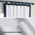 thumbnail image 6 of Half Price Drapes Signature Midnight Blue Velvet Blackout Curtains For Bedrooms (1 Panel), 50WX 84L, 6 of 11